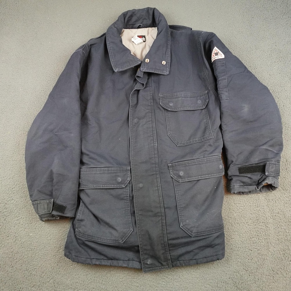 Bulwark Excel FR ComforTouch Jacket Mens Medium Blue Insulated Parka JLP8NV4